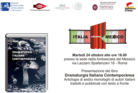 PRESENTAZIONE ALL'AMBASCIATA DEL MESSICO DI ROMA DEL LIBRO "DRAMATURGIA ITALIANA CONTEMPORANEA"