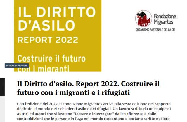 Il Diritto d’asilo. Report 2022. Costruire il futuro con i migranti e i rifugiati